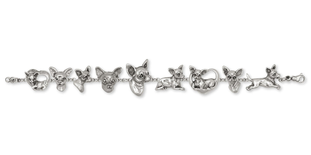 Chihuahua Charms Chihuahua Bracelet Sterling Silver Dog Jewelry Chihuahua jewelry