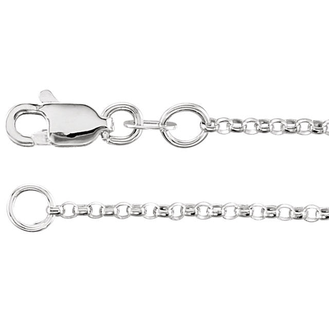 Silver Rolo Chain India Rolo Chain, 16 Inches Long 1.5 Mm - Ch1004 Sterling Silver