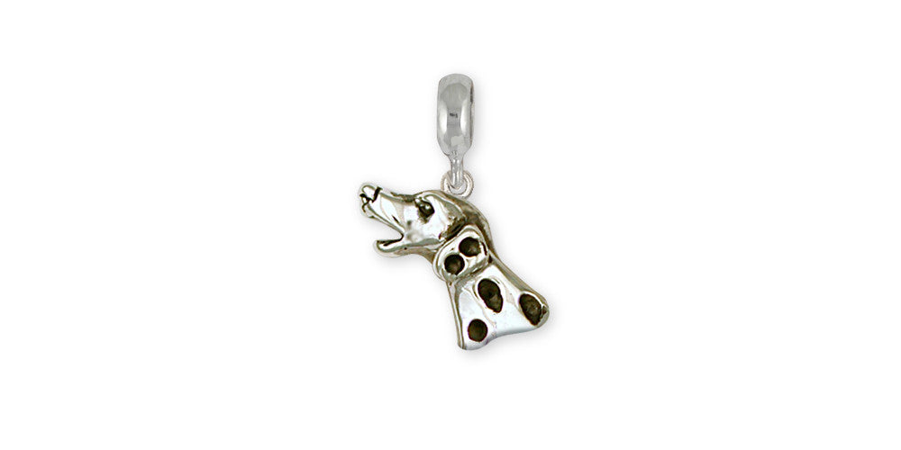 Dalmatian Dog Charms Dalmatian Dog Charm Slide Sterling Silver Dog Jewelry Dalmatian Dog jewelry
