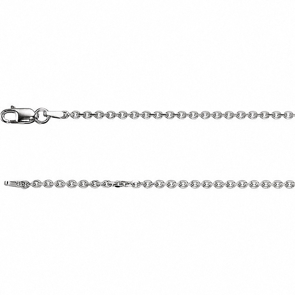 Diamond Cut Cable Chain, 16 Inches Long 1.75 Mm  - Ch125-16 Charms Diamond Cut Cable Chain, 16 Inches Long 1.75 Mm  - Ch125-16  Sterling Silver  Jewelry Diamond Cut Cable Chain, 16 inches Long 1.75 mm  - CH125-16 jewelry