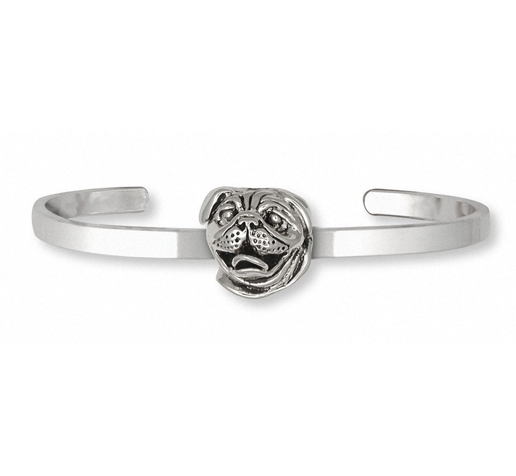 Pug Charms Pug Bracelet Sterling Silver Dog Jewelry Pug jewelry