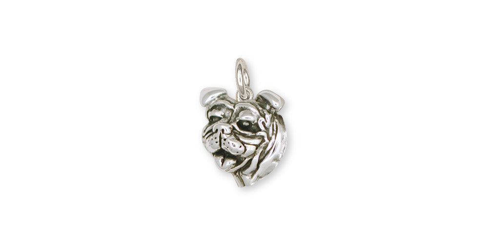 Bulldog Charms Bulldog Charm Sterling Silver Dog Jewelry Bulldog jewelry