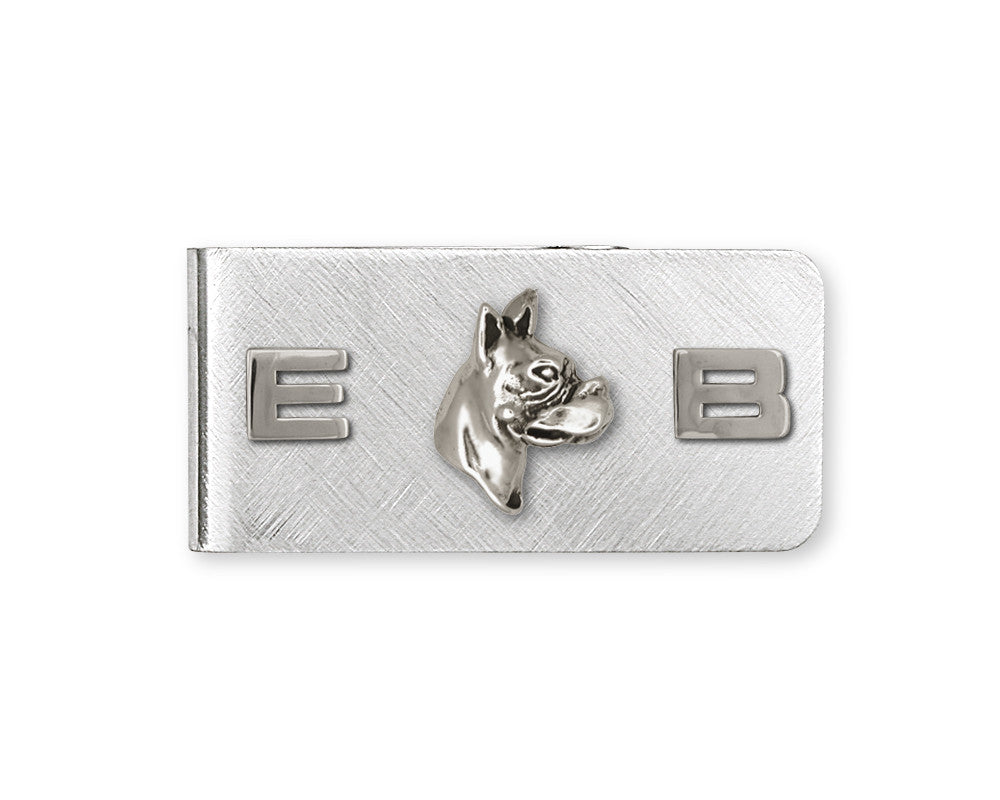 Boxer Charms Boxer Money Clip Sterling Silver Dog Jewelry Boxer jewelry