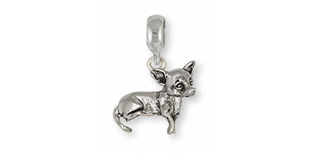 Chihuahua Charms Chihuahua Charm Slide Sterling Silver Dog Jewelry Chihuahua jewelry