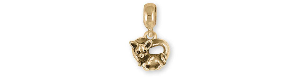 Chihuahua Charms Chihuahua Charm Slide 14k Yellow Gold Chihuahua Jewelry Chihuahua jewelry