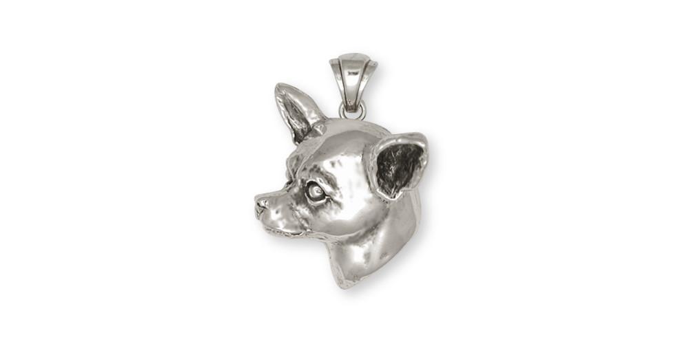 Chihuahua Charms Chihuahua Pendant Sterling Silver Dog Jewelry Chihuahua jewelry