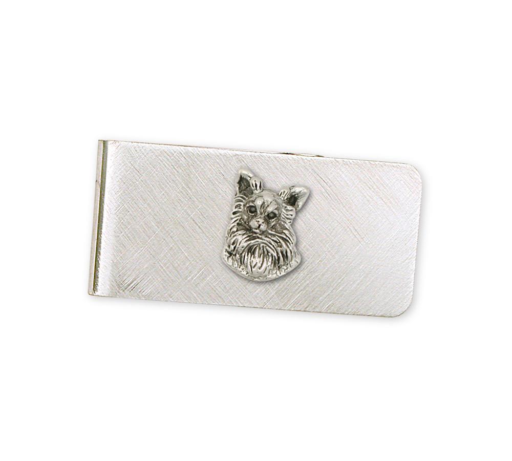 Long Hair Chihuahua Charms Long Hair Chihuahua Money Clip Sterling Silver Dog Jewelry Long Hair Chihuahua jewelry