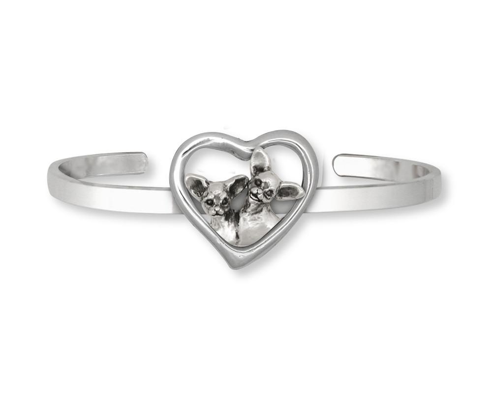 Chihuahua Charms Chihuahua Bracelet Sterling Silver Dog Jewelry Chihuahua jewelry