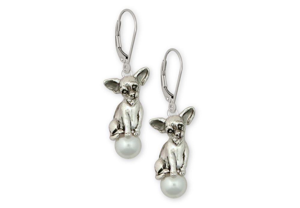 Chihuahua Charms Chihuahua Earrings Sterling Silver Dog Jewelry Chihuahua jewelry