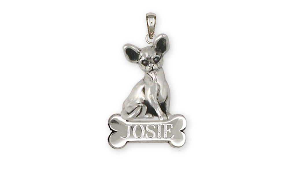Chihuahua Charms Chihuahua Personalized Pendant Sterling Silver Dog Jewelry Chihuahua jewelry