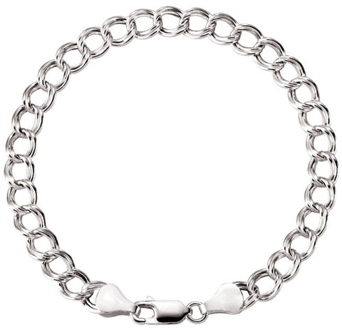 Sterling Silver Double Link Charm Bracelet – Smyth Jewelers