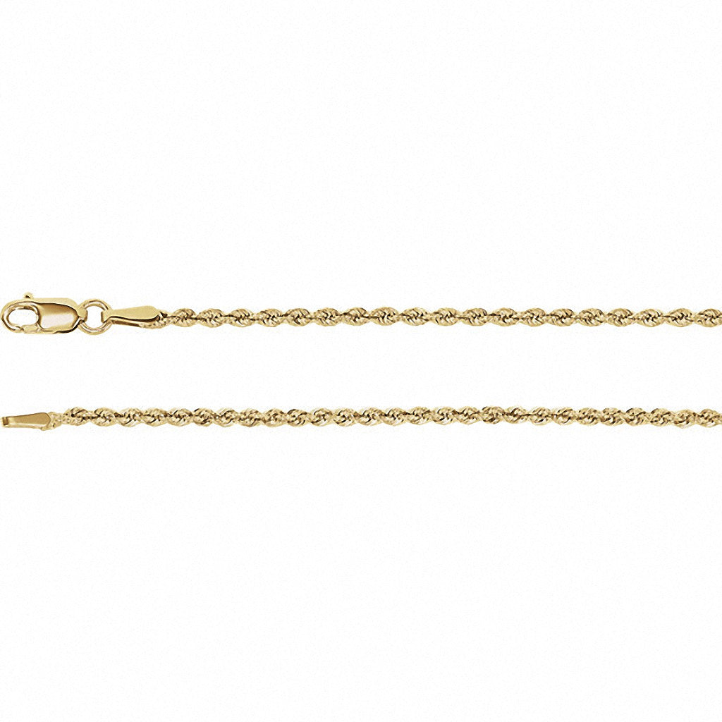 Rope Chain, 16 Inches Long 1.85 Mm  - Ch956g-16 Charms Rope Chain, 16 Inches Long 1.85 Mm  - Ch956g-16  14k Yellow Gold  Jewelry Rope Chain, 16 Inches Long 1.85 mm  - CH956G-16 jewelry