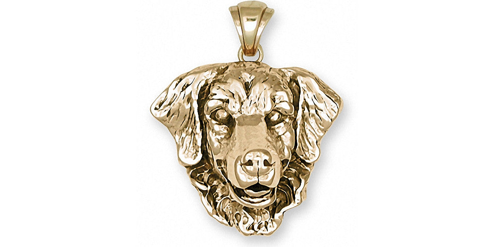 Golden Retriever Pendant Jewelry 14k Gold Handmade Dog Pendant CHD1-PG