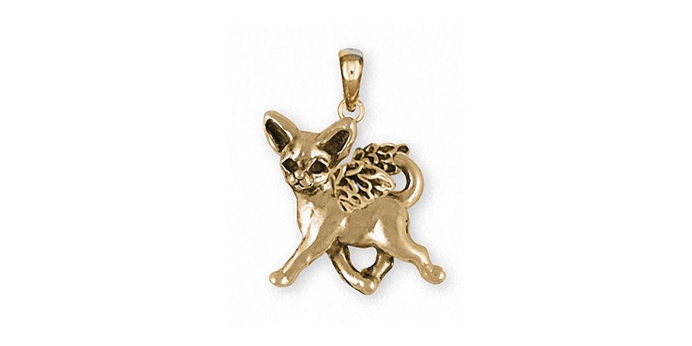 Chihuahua Charms Chihuahua Pendant 14k Gold Dog Jewelry Chihuahua jewelry