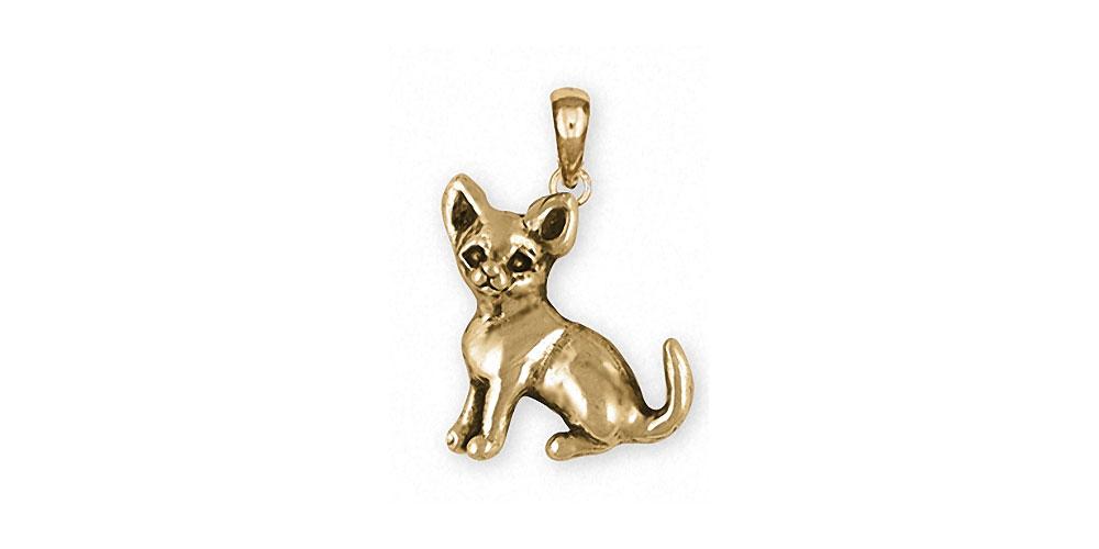 Chihuahua Charms Chihuahua Pendant 14k Gold Dog Jewelry Chihuahua jewelry