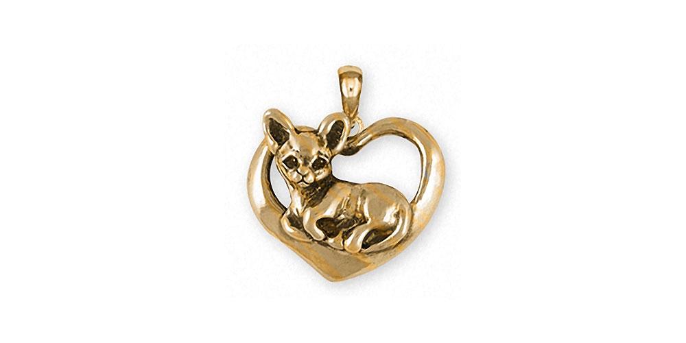 Chihuahua Charms Chihuahua Pendant 14k Gold Dog Jewelry Chihuahua jewelry