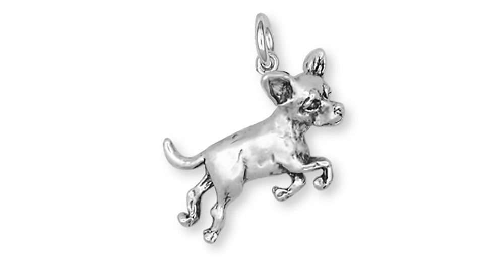 Chihuahua Dog Charms Chihuahua Dog Charm Handmade Sterling Silver Dog Jewelry Chihuahua Dog jewelry