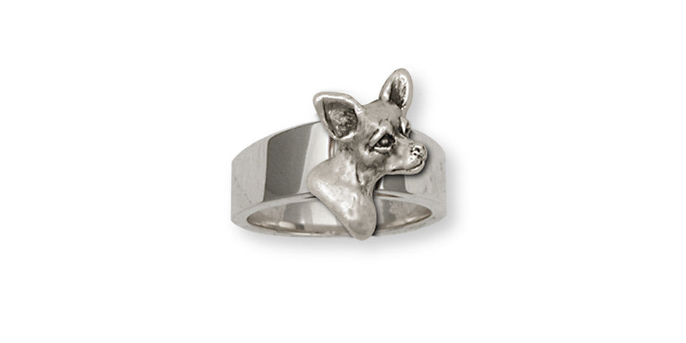 Chihuahua Charms Chihuahua Ring Sterling Silver Dog Jewelry Chihuahua jewelry