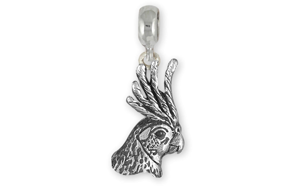 Cockatiel Charms Cockatiel Charm Slide Sterling Silver Cockatiel Jewelry Cockatiel jewelry