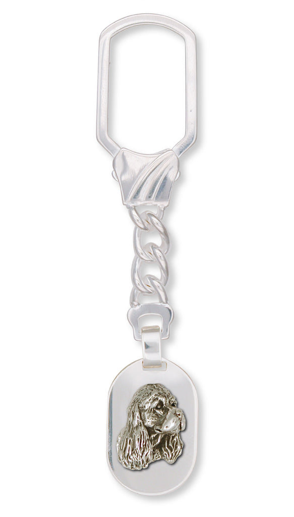 Cocker Spaniel Charms Cocker Spaniel Key Ring Handmade Sterling Silver Dog Jewelry Cocker Spaniel jewelry