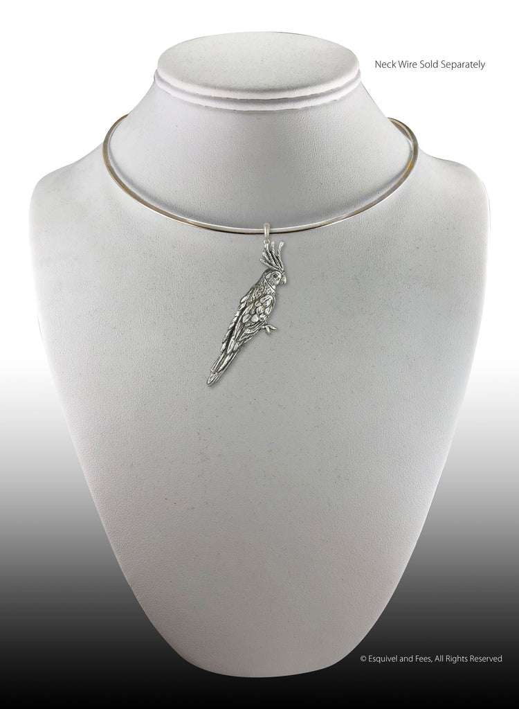 Cockatiel Jewelry Sterling Silver Handmade Cockatiel Pendant  CKT11-NRP