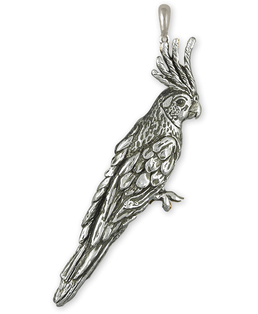 Cockatiel Charms Cockatiel Pendant Sterling Silver Cockatiel Jewelry Cockatiel jewelry