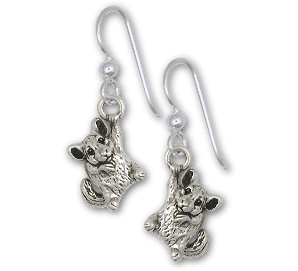 Chinchilla Charms Chinchilla Earrings Sterling Silver Chinchilla Jewelry Chinchilla jewelry