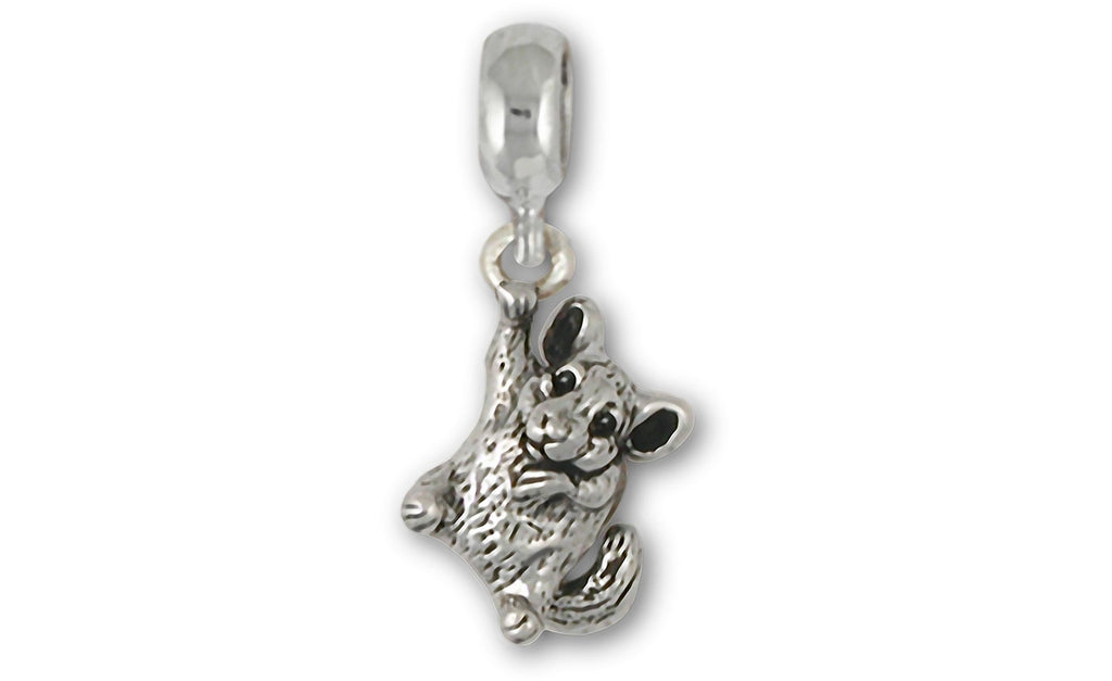 Chinchilla Charms Chinchilla Charm Slide Sterling Silver Chinchilla Jewelry Chinchilla jewelry