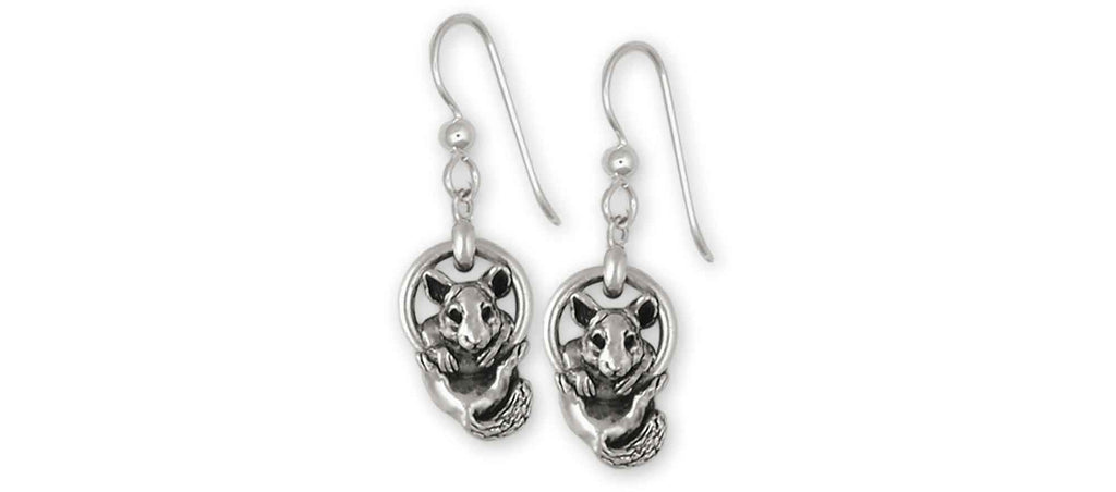 Chinchilla Charms Chinchilla Earrings Sterling Silver Chinchilla Jewelry Chinchilla jewelry