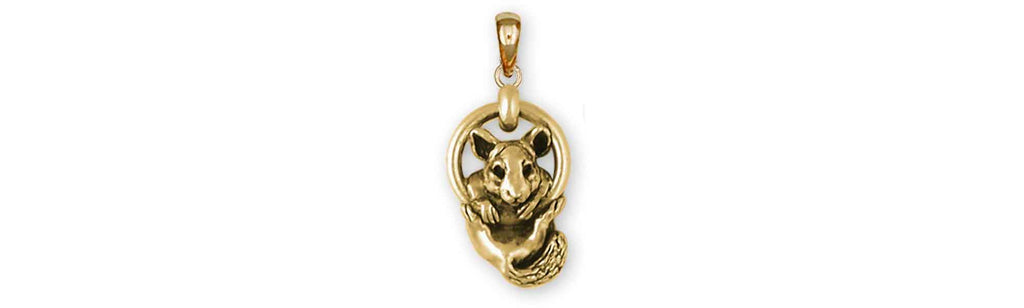 Chinchilla Charms Chinchilla Pendant 14k Gold Chinchilla Jewelry Chinchilla jewelry