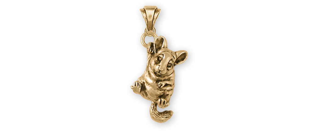 Chinchilla Charms Chinchilla Pendant 14k Gold Chinchilla Jewelry Chinchilla jewelry