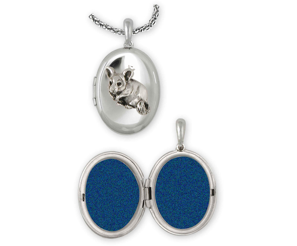 Chinchilla Charms Chinchilla Photo Locket Sterling Silver Chinchilla Jewelry Chinchilla jewelry