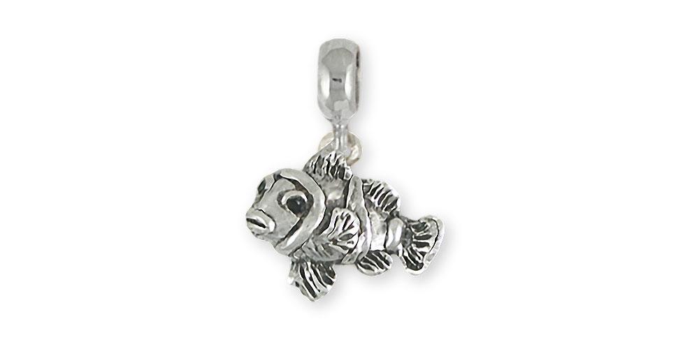 Clownfish Charms Clownfish Charm Slide Sterling Silver Clownfish Jewelry Clownfish jewelry