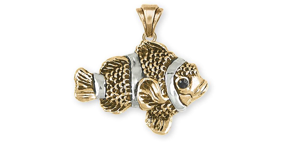 Clownfish Charms Clownfish Pendant Gold Vermeil Clownfish Jewelry Clownfish jewelry