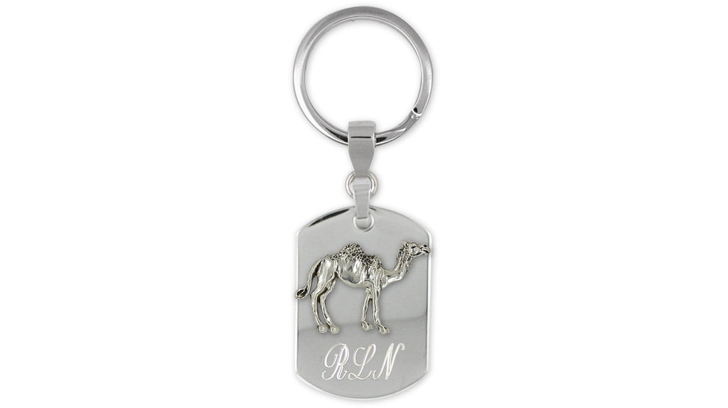 Camel Charms Camel Key Ring Sterling Silver And Stainless Steel Camel Jewelry Camel jewelry