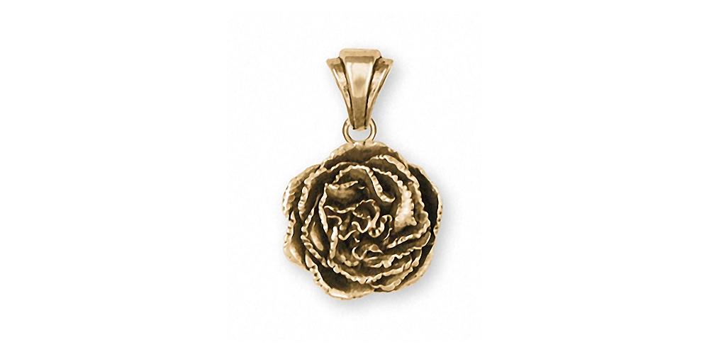 Carnation Charms Carnation Pendant 14k Gold Flower Jewelry Carnation jewelry