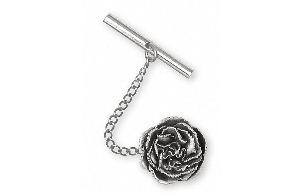 Carnation Charms Carnation Tie Tack Sterling Silver Flower Jewelry Carnation jewelry