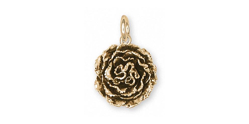 Carnation Charms Carnation Charm 14k Gold Flower Jewelry Carnation jewelry