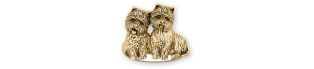 Cairn Charms Cairn Ring 14k Yellow Gold Cairn Terrier Jewelry Cairn jewelry