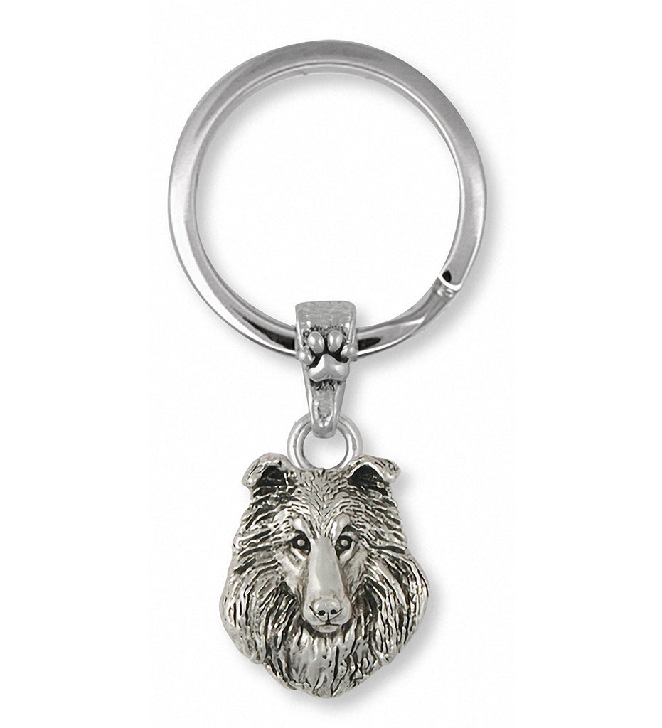 Collie Charms Collie Key Ring Sterling Silver Dog Jewelry Collie jewelry