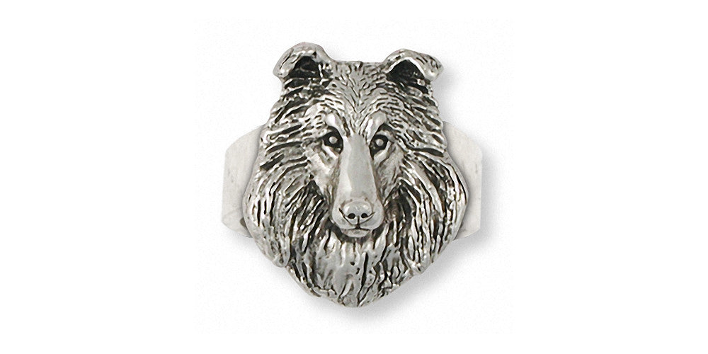 Collie Charms Collie Ring Sterling Silver Dog Jewelry Collie jewelry