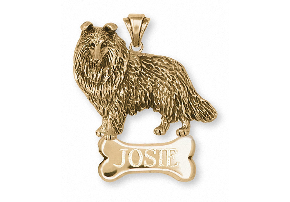 Collie Charms Collie Pendant 14k Gold Dog Jewelry Collie jewelry