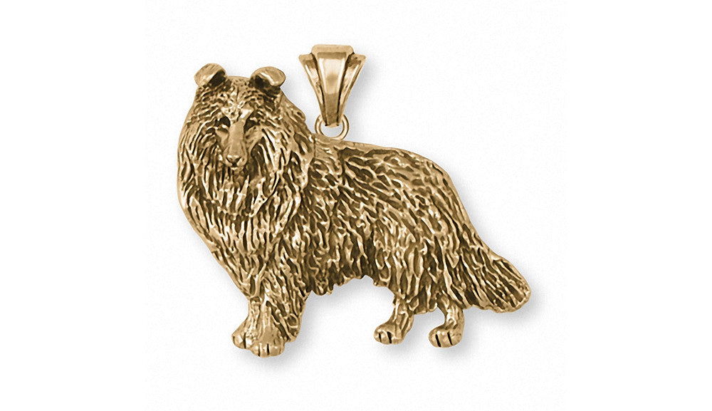 Collie Charms Collie Pendant 14k Gold Dog Jewelry Collie jewelry