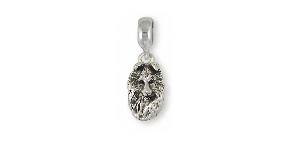 Collie Charms Collie Charm Slide Sterling Silver Dog Jewelry Collie jewelry