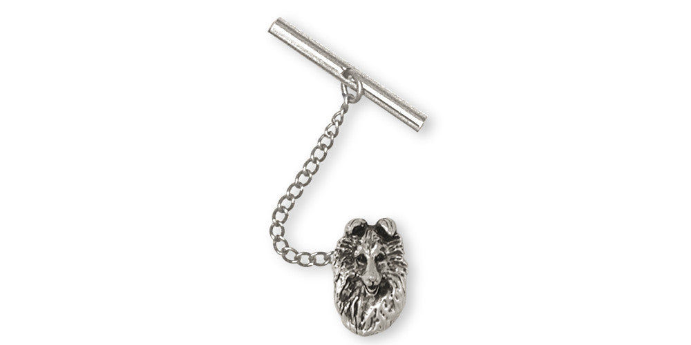 Collie Charms Collie Tie Tack Sterling Silver Dog Jewelry Collie jewelry
