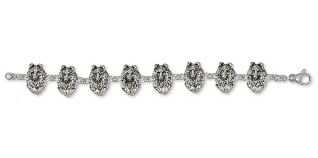 Collie Charms Collie Bracelet Sterling Silver Dog Jewelry Collie jewelry