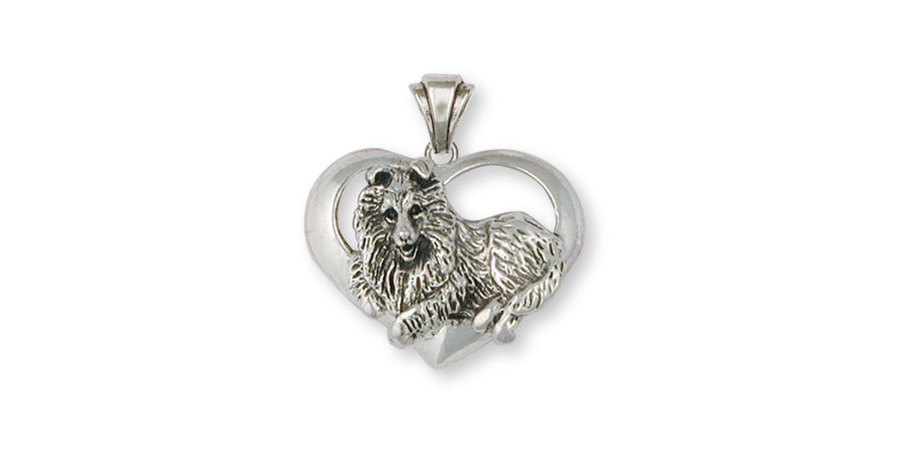 Collie Charms Collie Pendant Sterling Silver Dog Jewelry Collie jewelry