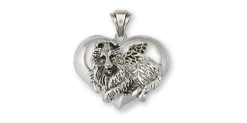 Sheltie Charms Sheltie Pendant Sterling Silver Dog Jewelry Sheltie jewelry