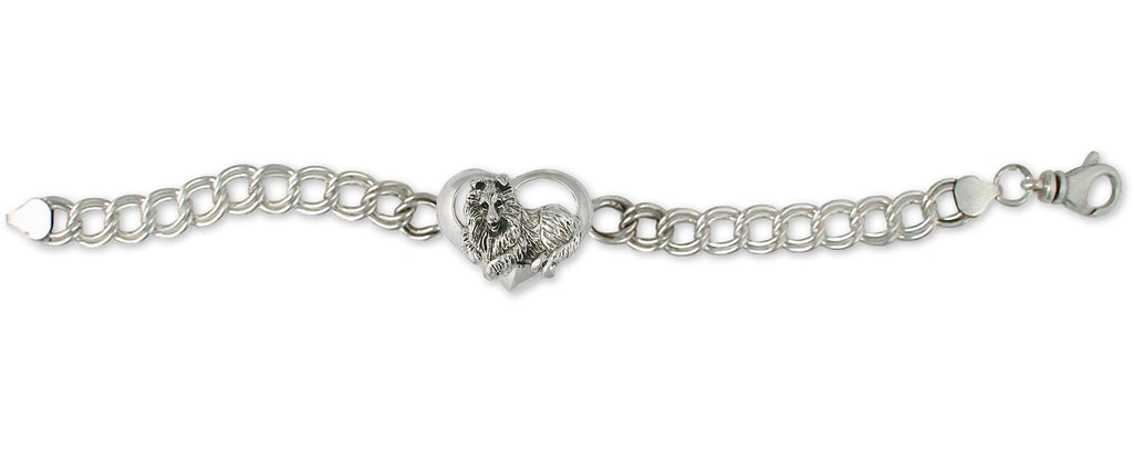 Sheltie Charms Sheltie Bracelet Sterling Silver Dog Jewelry Sheltie jewelry
