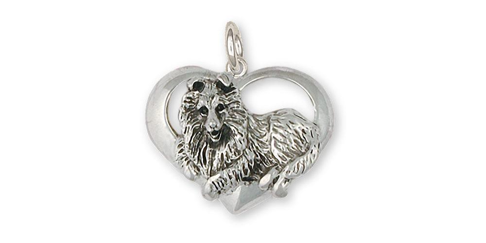 Sheltie Charms Sheltie Charm Sterling Silver Dog Jewelry Sheltie jewelry